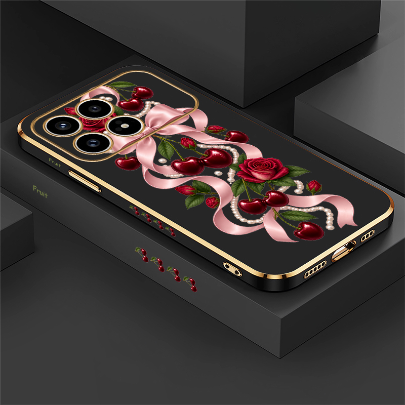 Wine & Beer Shop Photos - Luxury Wine Red Cherry Pattern Phone