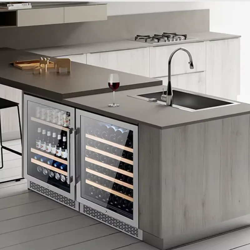 Wine Beer Dual Zone - 48 Bottle Wine Fridge Dual Glass