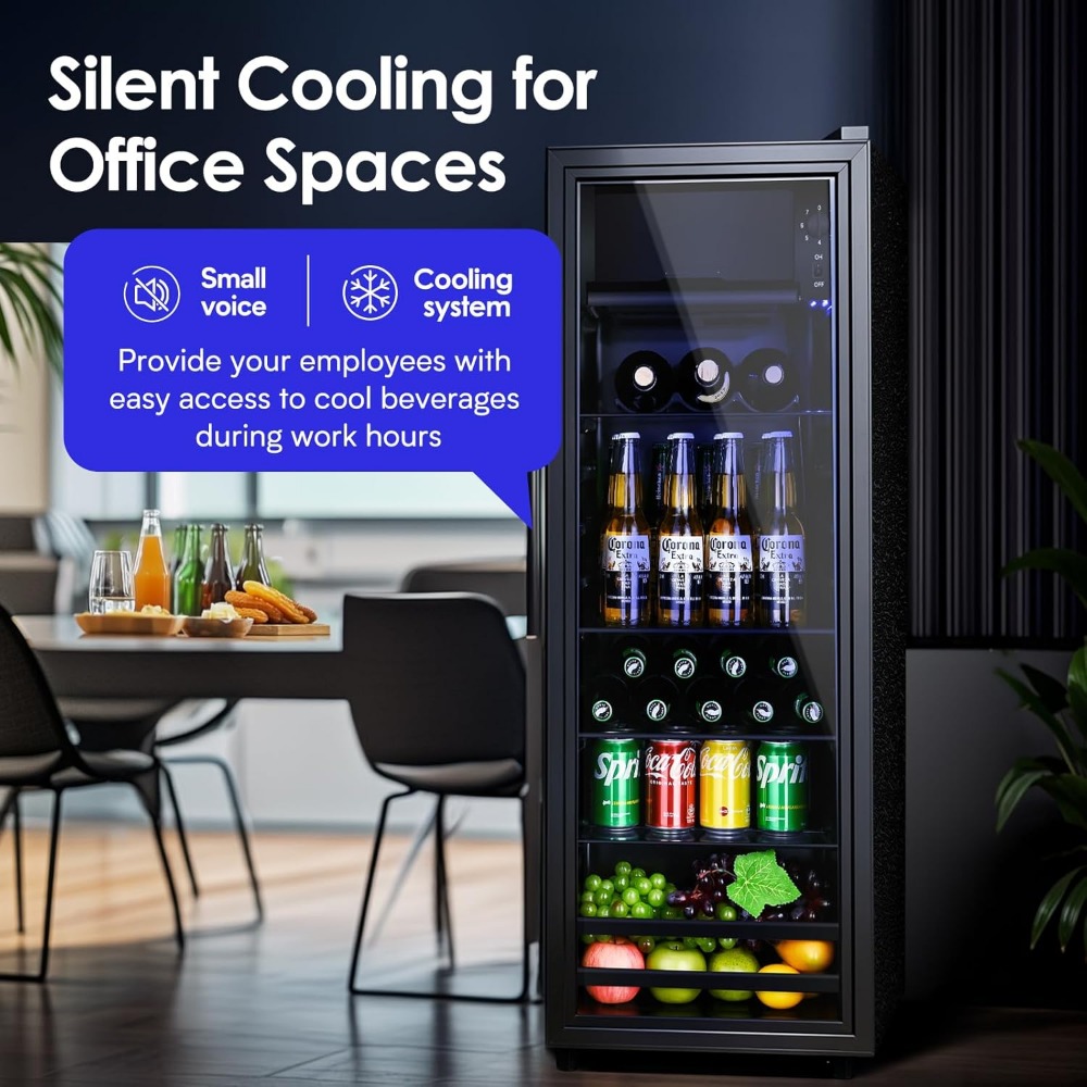 Wine Beer Fridge Small - Small Drink Dispenser,Beverage Refrigerator Cooler 4.5