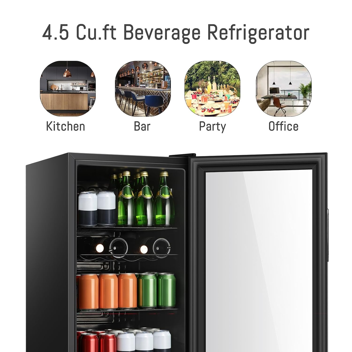 4.5 cu.ft Beverage Refrigerato - огляд і ціна Wine Beer Cooler Fridge