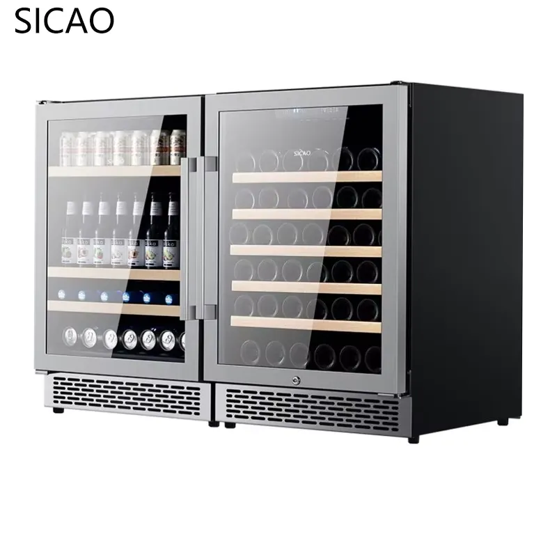 2 Door Wine Beer Fridge Glass  - огляд і ціна Wine Beer Cooler Fridge
