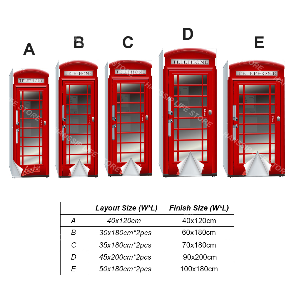Retro Phone Booth Printed Refr - огляд і ціна Wine Beer Fridge