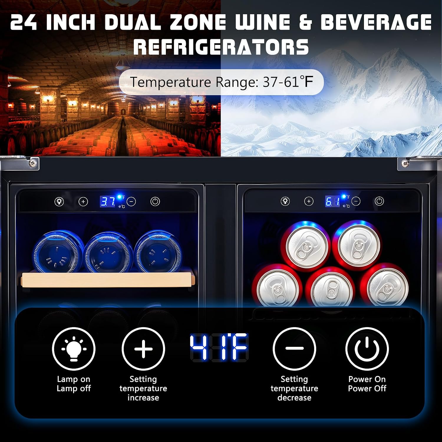 Beverage Refrigerator, 24-Inch - огляд і ціна Wine Beer Dual Zone