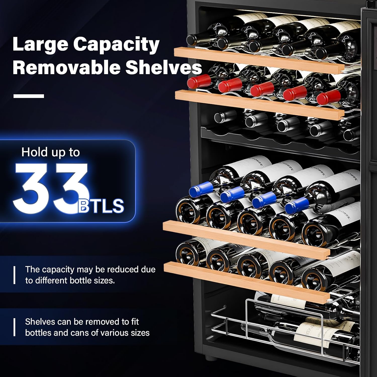 33 Bottle Dual Zone Wine Coole - огляд і ціна Wine Beer Dual Zone