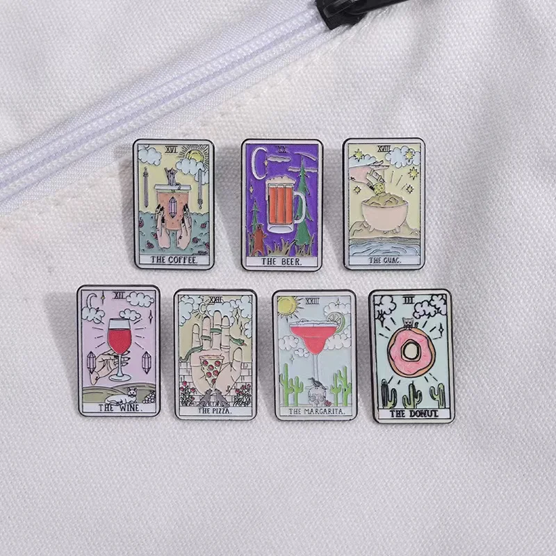 Custom Tarot Enamel Pins Beer  - огляд і ціна Wine Beer Pizza
