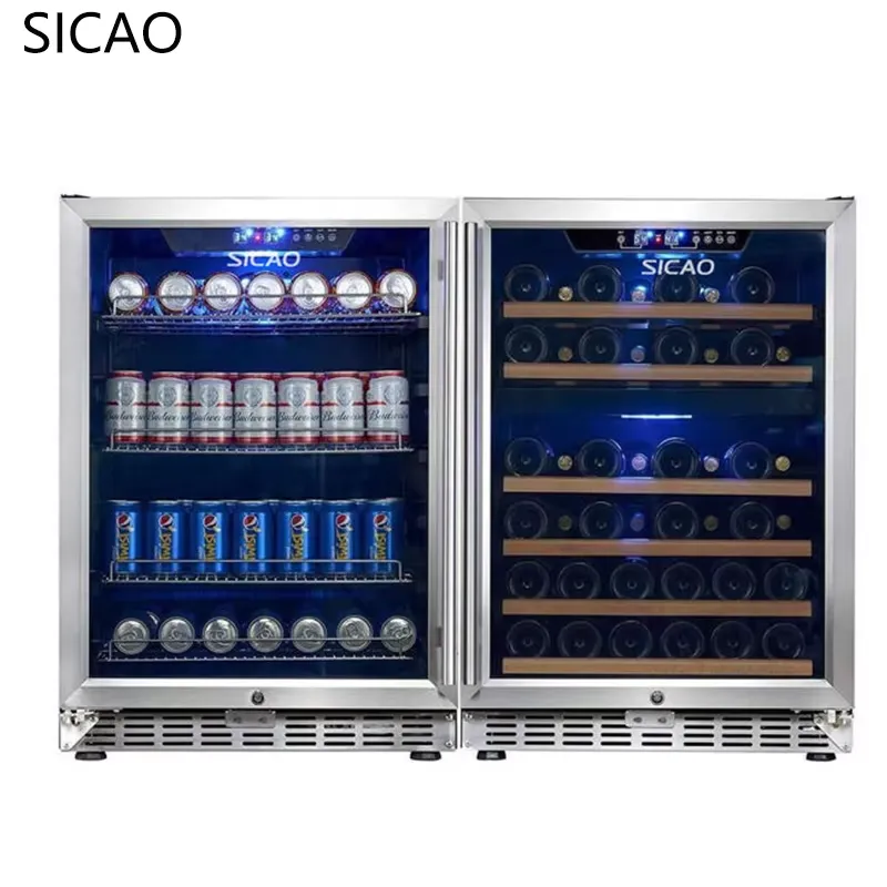 2 Door Wine Beer Fridge Glass  - огляд і ціна Wine Beer Dual Zone