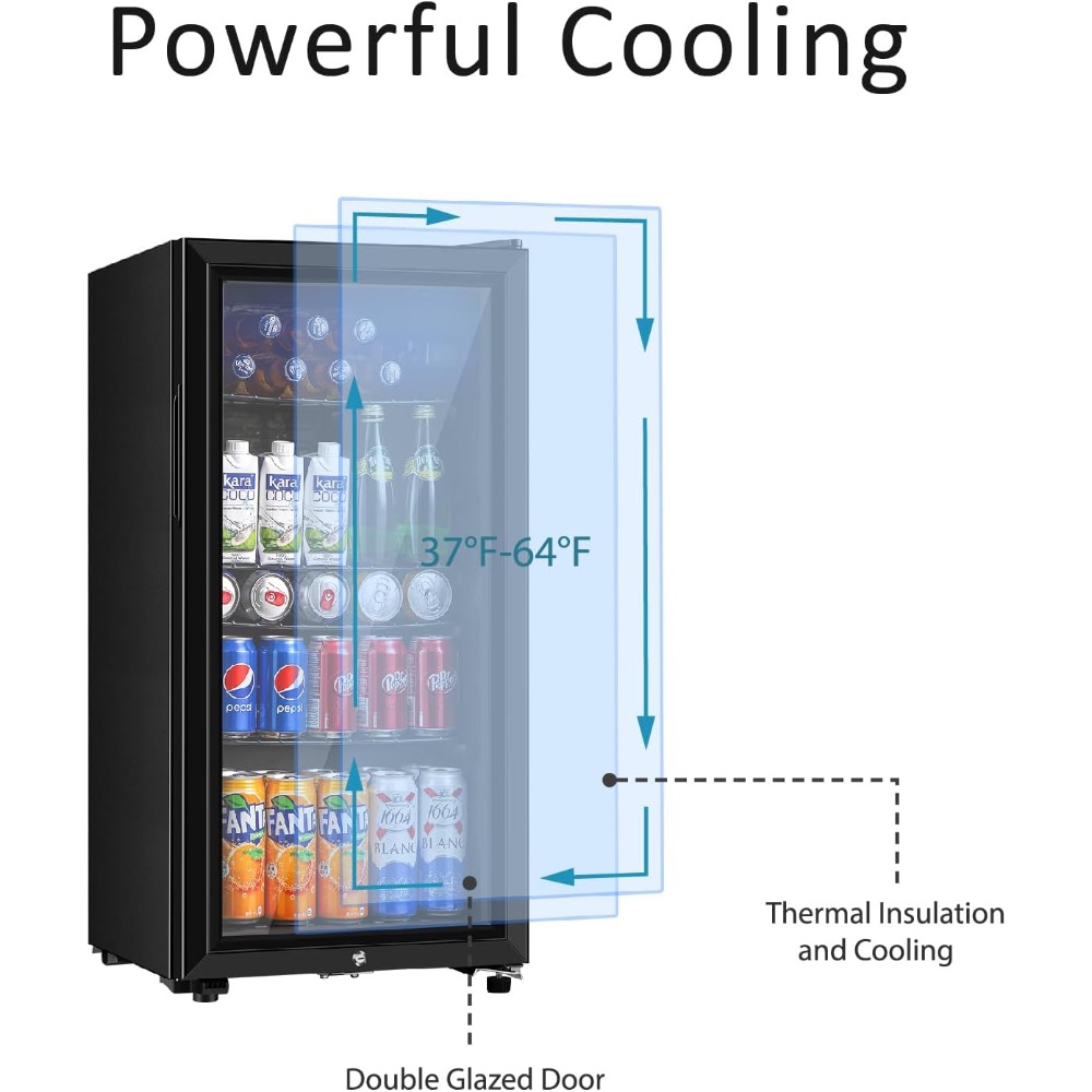 Beverage Refrigerator, Three P - огляд і ціна Wine Beer Cooler Fridge
