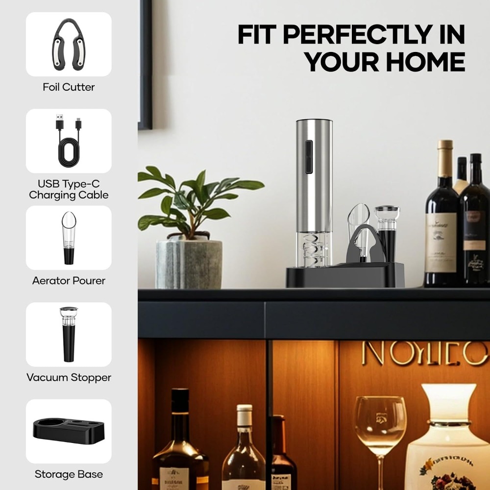 USB Rechargeable Electric Wine - огляд і ціна Wine Opener Electric