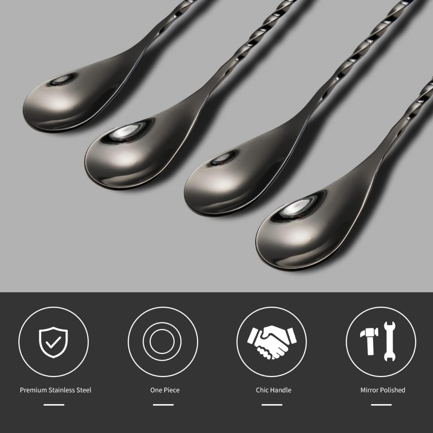 Cocktail Spoon Set of 2 - 12 I - огляд і ціна Wine Beer Mix